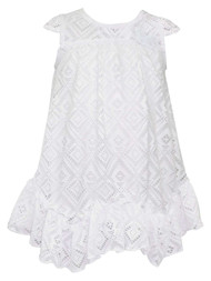 Lilt Toddler Girls White Lace Sun Dress Easter & Wedding 3T