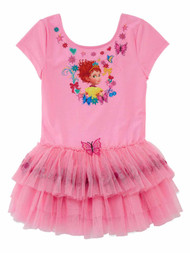Disney Toddler & Girls Pink One Piece Fancy Nancy Short Sleeve Tutu Leotard