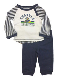 Infant Boys Seattle Seahawks Football Long Sleeve Shirt & Pant Set 9 Months