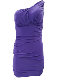 Junior Womens Violet Purple Ruffled Cocktail Evening Party Dress Size 5