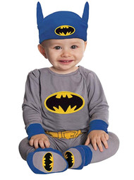 DC Comics Infant Boys Batman Costume Outfit Creeper Pants Cape Hat & Booties