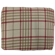 Cuddle Duds Flannel Sheet Set Khaki & Red Plaid Full Bed Sheets Bedding