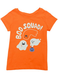 Infant & Toddler Girls Orange Halloween Trick or Treat Ghost Boo T-Shirt