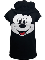 Womens Disney Black Mickey Mouse Hooded Halloween Character T-Shirt