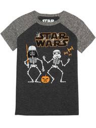 Infant & Toddler Boys Gray Star Wars Skeleton Stormtrooper Halloween T-Shirt