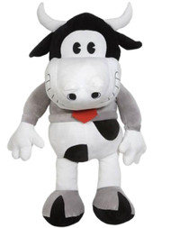Fiesta Toys Retro Gordy The Cow, 17 inch Black & White Plush Stuffed Animal Pal