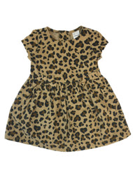 Carters Infant Girls Brown Leopard Corduroy Holiday Party Dress 6 Months