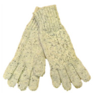 Womens Speckled Gray Cable Knit Gloves Winter Grey