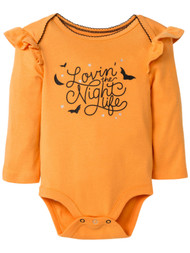 Infant Girl Orange Lovin The Nightlife Bodysuit Halloween Creeper Shirt