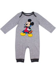 Disney Gray Infant Boys Vampire Mickey Mouse Romper Halloween Coveralls