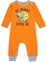 Peanuts Orange Infant Boys My Mummy Loves Me Romper Snoopy Coveralls