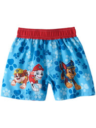 Paw Patrol Infant Boys Blue Dog Paw Print Swim Trunks Puppy Board Shorts 0/3m