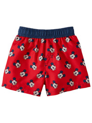 Disney Infant Boys Red Mickey Mouse Swim Trunks Baby Board Shorts