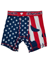 Marvel Mens Red White & Blue The Punisher US Flag Patriotic Boxer Briefs S