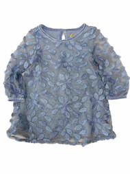 Osh Kosh Infant & Toddler Girls Blue Lace Floral Party & Holiday Dress