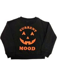 Girls Black Jack O' Lantern Halloween Sweatshirt Current Mood Sweat Shirt