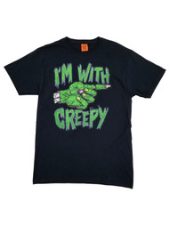 Mens Black I'm With Creepy Zombie Hand Halloween T-Shirt
