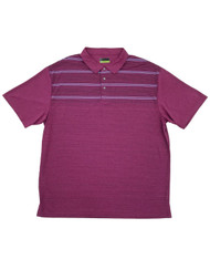 PGA Tour Mens Big & Tall Magenta Purple Heather Pro Series Golf Polo Shirt