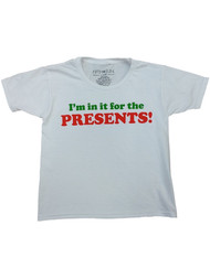 Boys White I'm In It For The Presents T-Shirt Christmas Tee Shirt