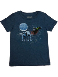 Star Wars Infant & Toddler Boys Blue Darth Vader Sled T-shirt Christmas Tee