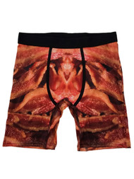 Mens Graphic Bacon Print Boxer Briefs Underwear Small