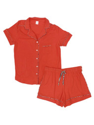 Liz Claiborne Womens Lightweight Peach Orange Pajamas Shorts Sleep Set