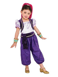 Toddler & Girls Shimmer & Shine Purple Genie Halloween Jumpsuit Costume
