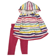 Carters Infant & Toddler Girls Outfit Rainbow Stripe Hoodie & Glitter Pants