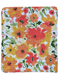 Virah Bella Coral Crush Floral Quilted Throw Blanket, Reversible 50" x 60"