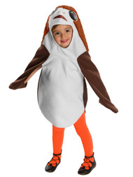 Star Wars Toddler Boys Porg Halloween Costume Hooded Romper & Tights Set 3T-4T