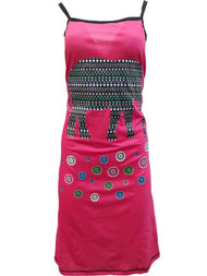 Womens Hot Pink Elephant Floral Flower Nightgown Knit Tank Top Sleep Shirt