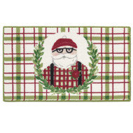 Threshold Plaid Lumberjack Santa Christmas Bath Rug, Non-Skid Throw Mat 20x34