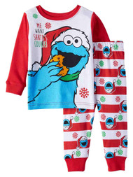 Cookie Monster Infant Boys Me Want Santas Cookie Christmas Holiday Pajamas