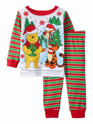 Disney Infant Boys Winnie The Pooh Bear & Tigger Christmas Holiday Pajamas