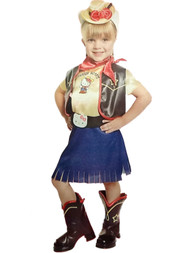 Toddler Girls Cowgirl Hello Kitty Dress Halloween Costume 1T/2T
