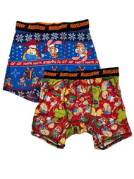 Briefly Stated Mens 2 Pack Nick Rewind Rugrat Christmas Holiday Boxer Briefs