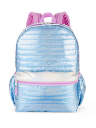 Wonder Nation Blue Shimmer 16" Quilted Backpack, School Bookbag