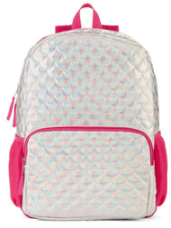 Wonder Nation Silver Scales 16" Quilted Backpack, School Bookbag