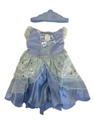 Disney Infant Girls Blue Cinderella Dress Halloween Costume With Crown