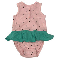 Carters Infant Girls Pink Watermelon Rind Tutu Romper Bodysuit Creeper