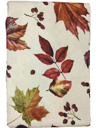 Autumn Gatherings Harvest Leaves Fabric Tablecloth, Foliage Table Cloth 60x104