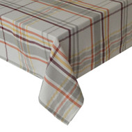 Food Network Windowpane Plaid Fabric Tablecloth, Autumn Table Cloth 60x102 Ob