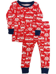 Carters Infant & Toddler Boys Red Fire Truck Rescue Hero Pajama Sleep Set