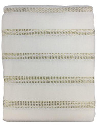 Opal House Gold & Ivory Stripe Christmas Tablecloth, Table Cloth 52x70 Obl