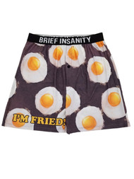 Brief Insanity Mens I'm Fried Eggs Novelty Underwear Boxer Shorts