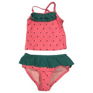 Carters Infant Girls Pink Ruffle Watermelon 2pc Tankini Swimming Suit
