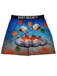 Brief Insanity Mens Happy Camper Novelty Underwear Boxer Shorts