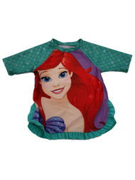 Disney Princess Ariel Mermaid Ruffle Toddler Girls Rash Guard Swim Shirt Suit