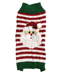 Red Striped Santa Claus Christmas Holiday Dog Sweater Pet Costume