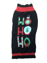 HoHo Christmas Ornament Snow globe Wreath Holiday Dog Sweater Pet Costume